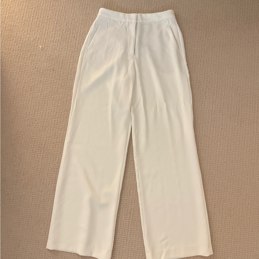 BOA White Straight Leg Trousers